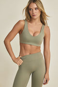 Micro Sports Bra - Fern
