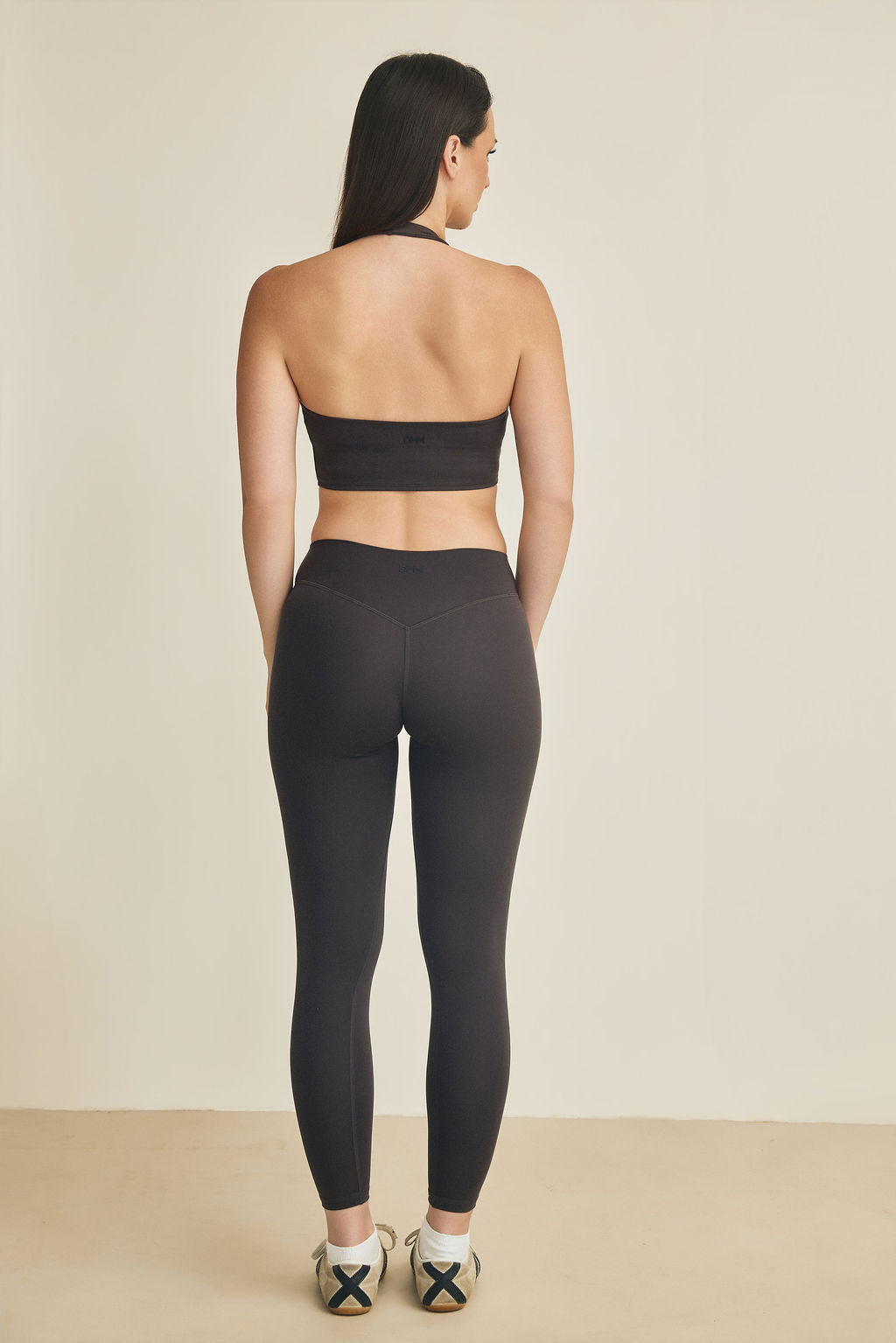 Mid Waist Leggings - Charcoal