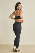 Mid Waist Leggings - Charcoal