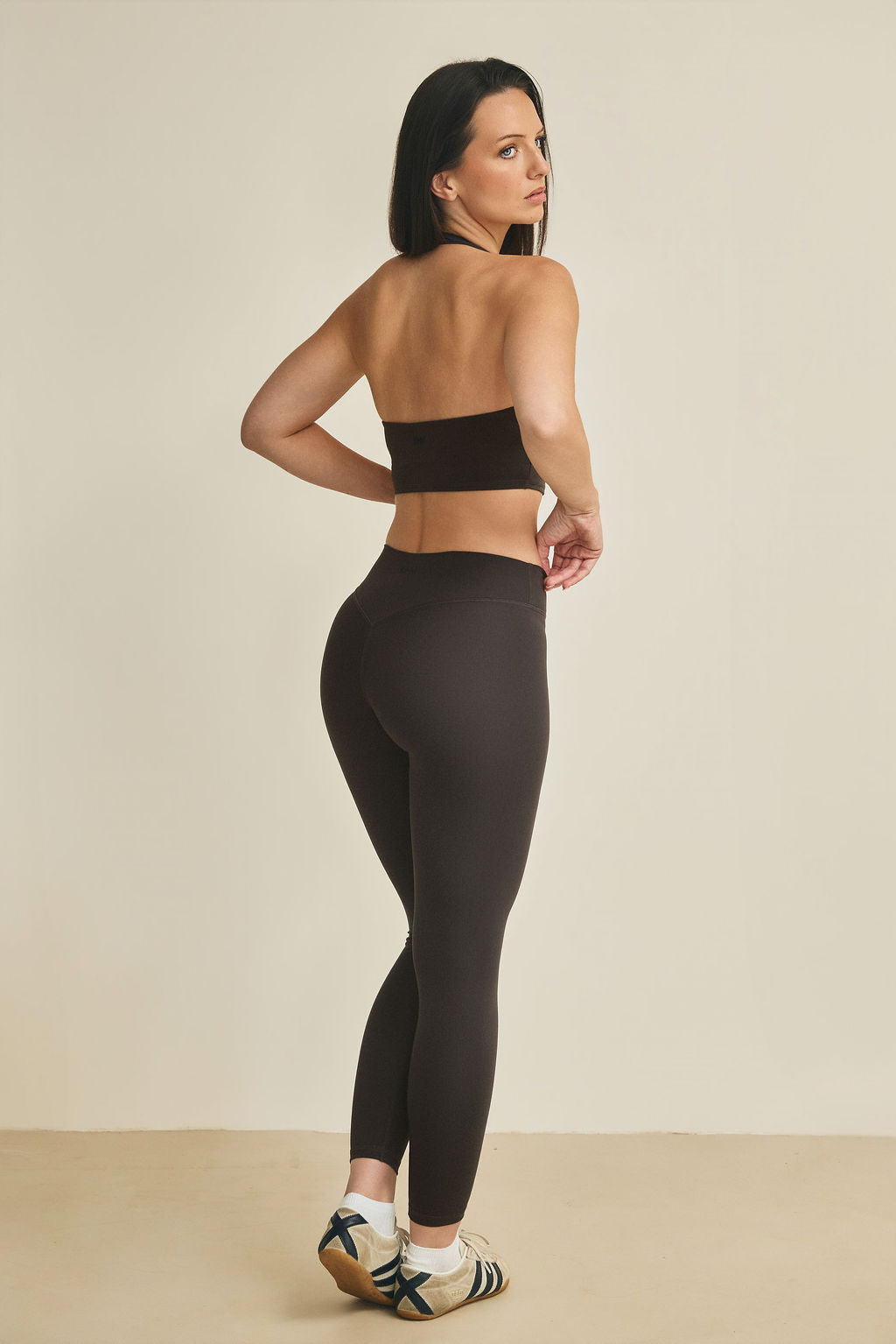 Mid Waist Leggings - Charcoal