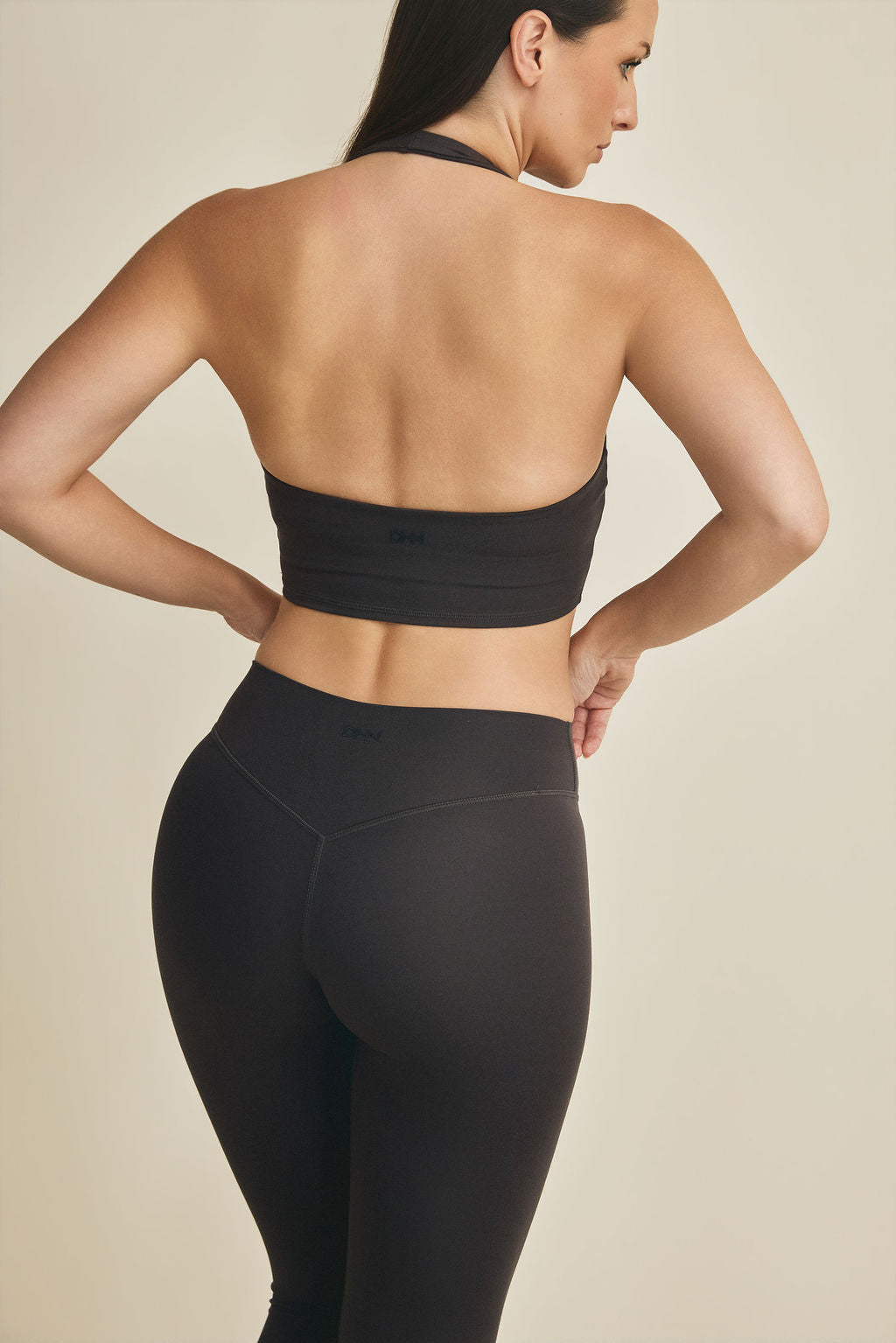 Halter Sports Bra - Charcoal