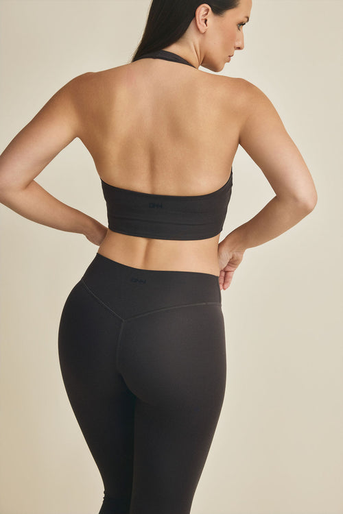 Halter Sports Bra - Charcoal