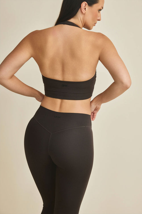 Halter Sports Bra - Charcoal