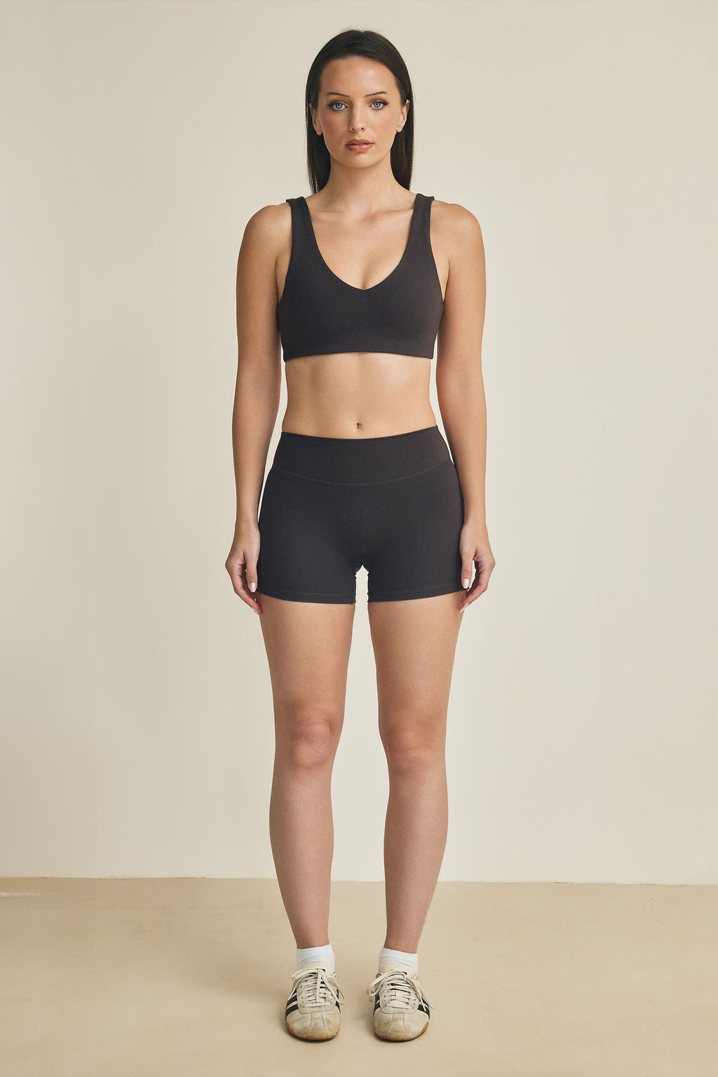 Mid Waist Shorts - Charcoal