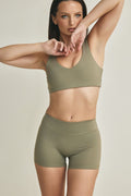 Mid Waist Shorts - Fern